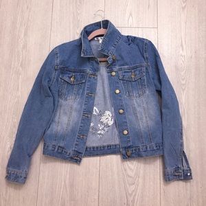 Embroidered jean jacket